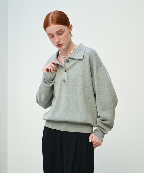URBAN RESEARCH / アーバンリサーチ ニット・セーター | スウェットライクシャツカラーニット | 詳細12