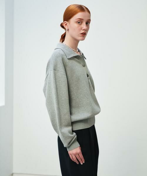 URBAN RESEARCH / アーバンリサーチ ニット・セーター | スウェットライクシャツカラーニット | 詳細13