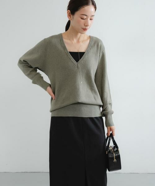 URBAN RESEARCH / アーバンリサーチ チュニック | new basic　カシミヤコットンVネックチュニックニット | 詳細3