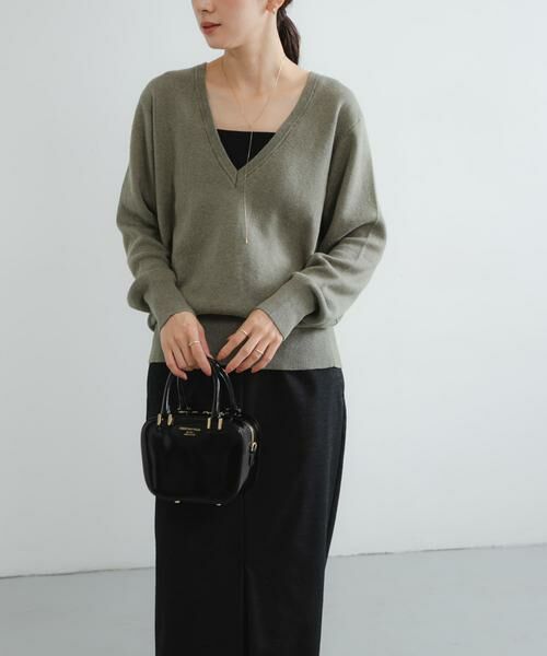 URBAN RESEARCH / アーバンリサーチ チュニック | new basic　カシミヤコットンVネックチュニックニット | 詳細4