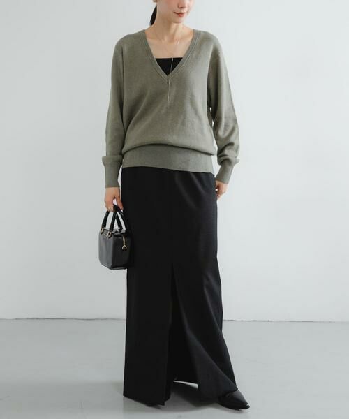 URBAN RESEARCH / アーバンリサーチ チュニック | new basic　カシミヤコットンVネックチュニックニット | 詳細6