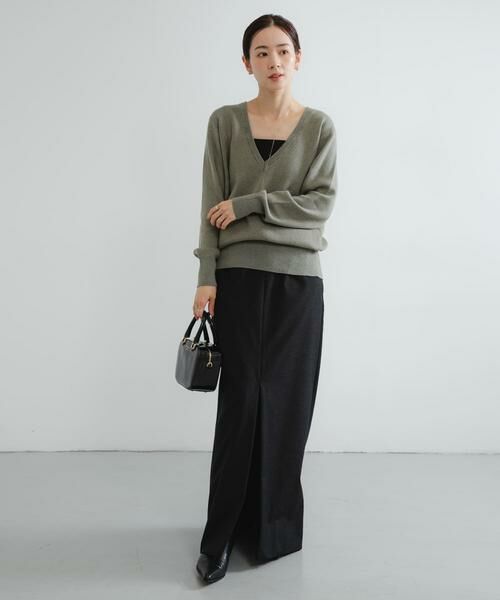 URBAN RESEARCH / アーバンリサーチ チュニック | new basic　カシミヤコットンVネックチュニックニット | 詳細7