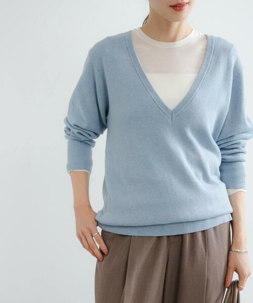 URBAN RESEARCH / アーバンリサーチ チュニック | new basic　カシミヤコットンVネックチュニックニット | 詳細10