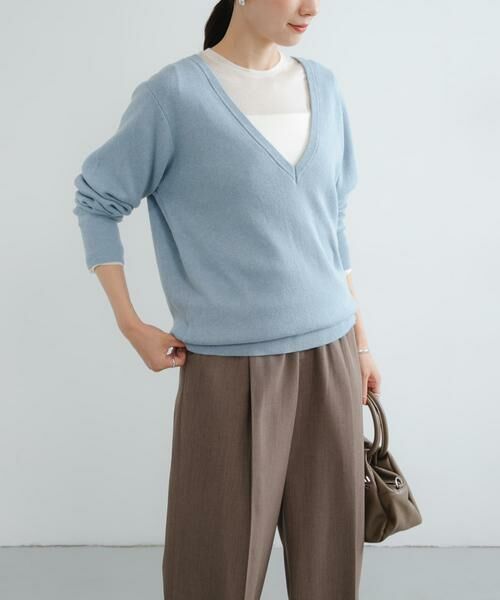 URBAN RESEARCH / アーバンリサーチ チュニック | new basic　カシミヤコットンVネックチュニックニット | 詳細12