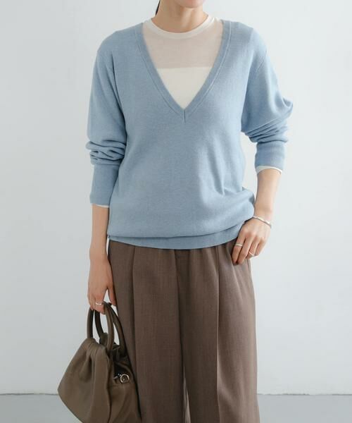 URBAN RESEARCH / アーバンリサーチ チュニック | new basic　カシミヤコットンVネックチュニックニット | 詳細13