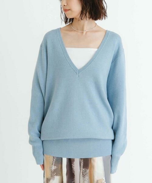 URBAN RESEARCH / アーバンリサーチ チュニック | new basic　カシミヤコットンVネックチュニックニット | 詳細17