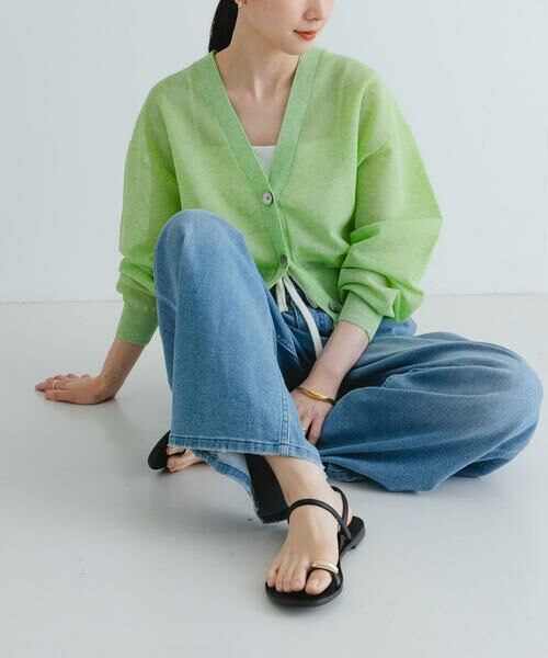 URBAN RESEARCH / アーバンリサーチ カーディガン・ボレロ | new basic　リネン混スポンディッシュニットカーディガン | 詳細1