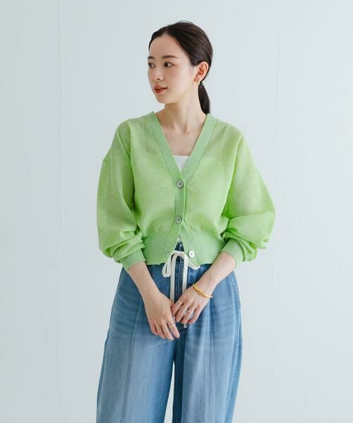 URBAN RESEARCH / アーバンリサーチ カーディガン・ボレロ | new basic　リネン混スポンディッシュニットカーディガン | 詳細3