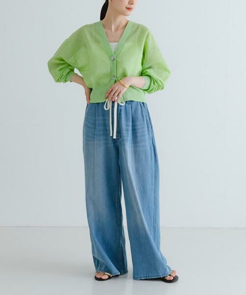 URBAN RESEARCH / アーバンリサーチ カーディガン・ボレロ | new basic　リネン混スポンディッシュニットカーディガン | 詳細5