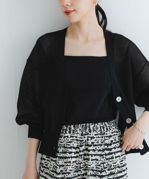 URBAN RESEARCH / アーバンリサーチ カーディガン・ボレロ | new basic　リネン混スポンディッシュニットカーディガン | 詳細14