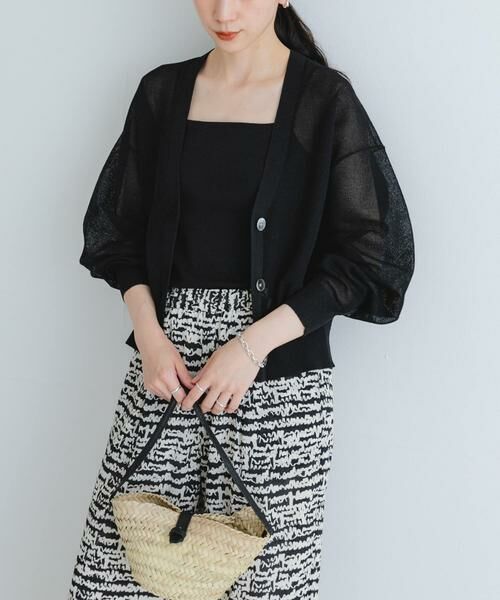 URBAN RESEARCH / アーバンリサーチ カーディガン・ボレロ | new basic　リネン混スポンディッシュニットカーディガン | 詳細16