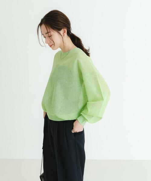 URBAN RESEARCH / アーバンリサーチ ニット・セーター | new basic　リネン混スポンディッシュニットプルオーバー | 詳細3