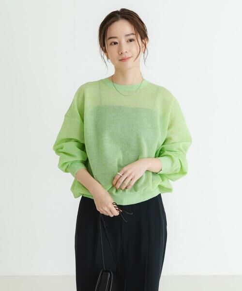 URBAN RESEARCH / アーバンリサーチ ニット・セーター | new basic　リネン混スポンディッシュニットプルオーバー | 詳細6