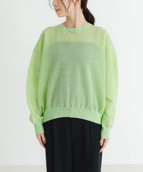 URBAN RESEARCH / アーバンリサーチ ニット・セーター | new basic　リネン混スポンディッシュニットプルオーバー | 詳細8