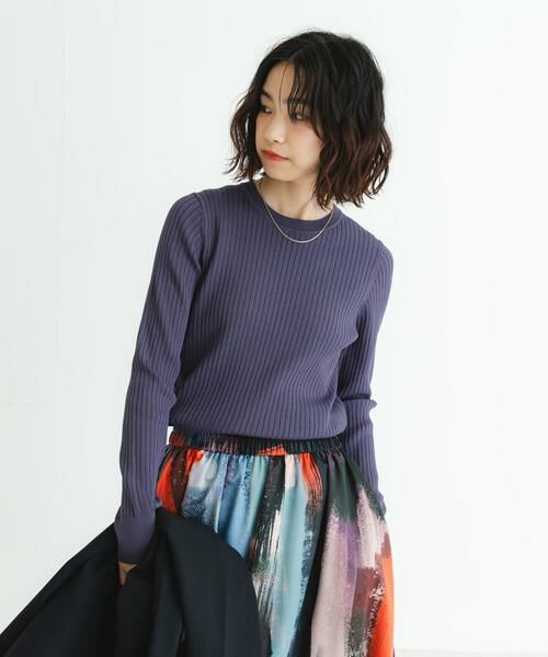 URBAN RESEARCH / アーバンリサーチ ニット・セーター | 『WEB限定』クルーネックコンパクトリブニット | 詳細14