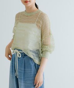 URBAN RESEARCH / アーバンリサーチ ニット・セーター | シアーラメクルーネックニット