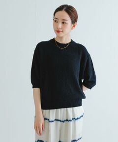 ブークレハーフスリーブニット