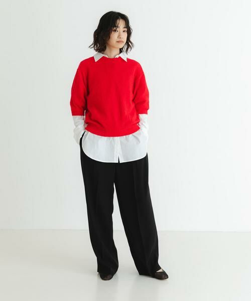 URBAN RESEARCH / アーバンリサーチ ニット・セーター | ブークレハーフスリーブニット | 詳細4