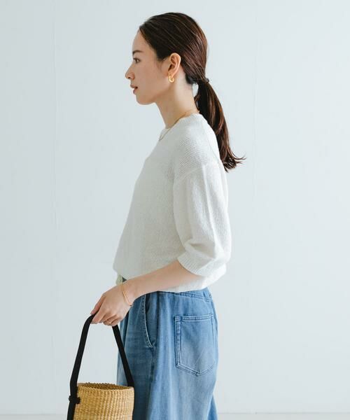 URBAN RESEARCH / アーバンリサーチ ニット・セーター | ブークレハーフスリーブニット | 詳細24