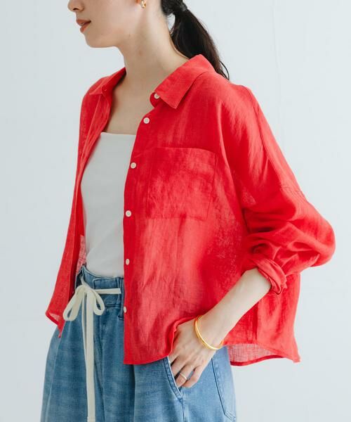 URBAN RESEARCH / アーバンリサーチ シャツ・ブラウス | リネンワイドショートシャツ | 詳細1