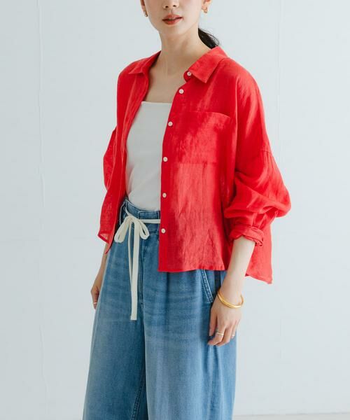 URBAN RESEARCH / アーバンリサーチ シャツ・ブラウス | リネンワイドショートシャツ | 詳細4