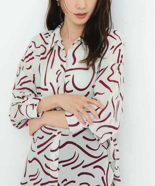 URBAN RESEARCH / アーバンリサーチ シャツ・ブラウス | 『イージーケア』ドローイングアートプリントシャツ | 詳細3