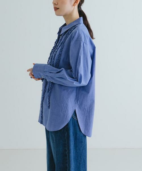 URBAN RESEARCH / アーバンリサーチ シャツ・ブラウス | レギュラーカラーフリルシャツ | 詳細1