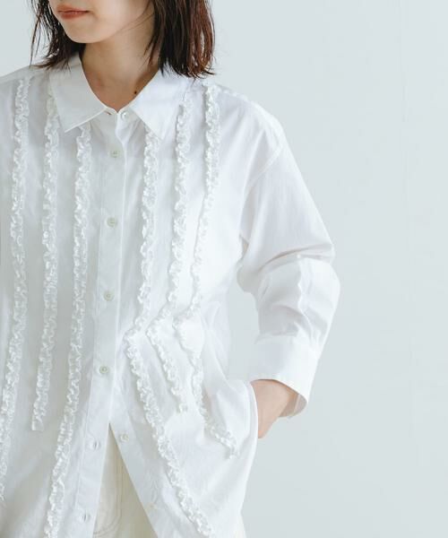 URBAN RESEARCH / アーバンリサーチ シャツ・ブラウス | レギュラーカラーフリルシャツ | 詳細15