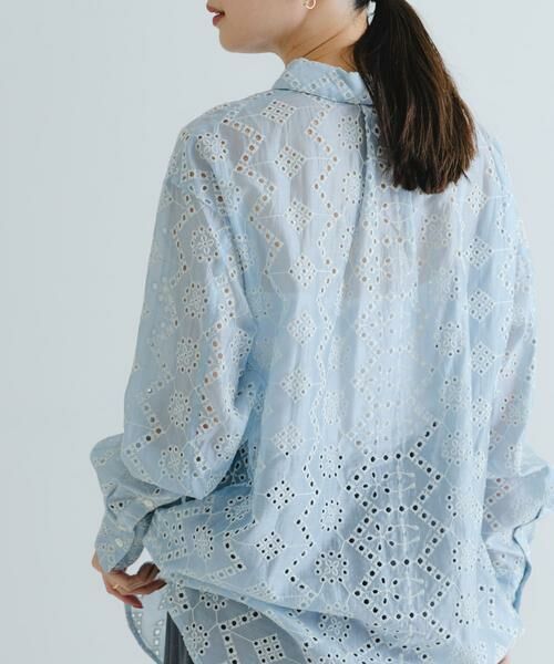 URBAN RESEARCH / アーバンリサーチ シャツ・ブラウス | 刺繍レースオーバーシャツ | 詳細1