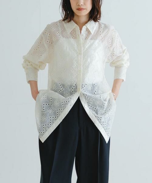 URBAN RESEARCH / アーバンリサーチ シャツ・ブラウス | 刺繍レースオーバーシャツ | 詳細20