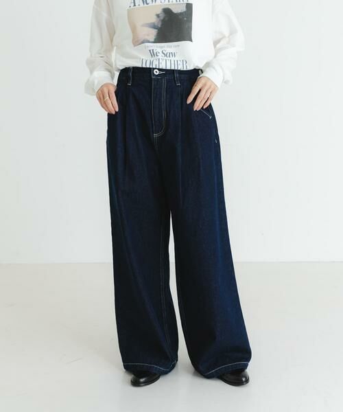 URBAN RESEARCH / アーバンリサーチ デニムパンツ | 『3サイズ展開』new basic　ツータックワイドデニムパンツ | 詳細11