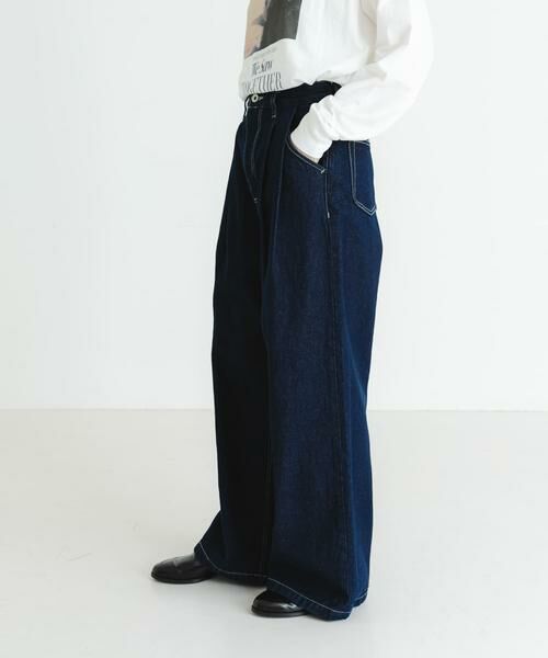 URBAN RESEARCH / アーバンリサーチ デニムパンツ | 『3サイズ展開』new basic　ツータックワイドデニムパンツ | 詳細12