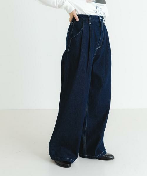 URBAN RESEARCH / アーバンリサーチ デニムパンツ | 『3サイズ展開』new basic　ツータックワイドデニムパンツ | 詳細14