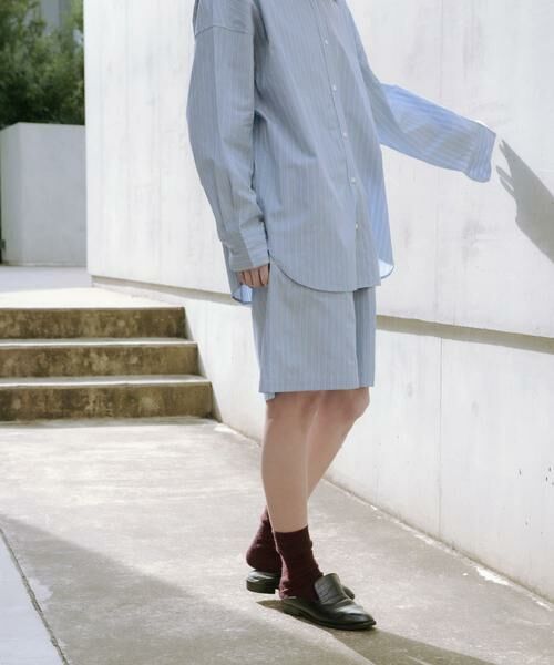 URBAN RESEARCH / アーバンリサーチ ショート・ハーフ・半端丈パンツ | new basic　インドスビンコットンストライプハーフパンツ | 詳細2