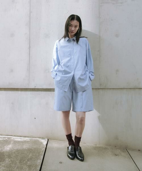 URBAN RESEARCH / アーバンリサーチ ショート・ハーフ・半端丈パンツ | new basic　インドスビンコットンストライプハーフパンツ | 詳細6