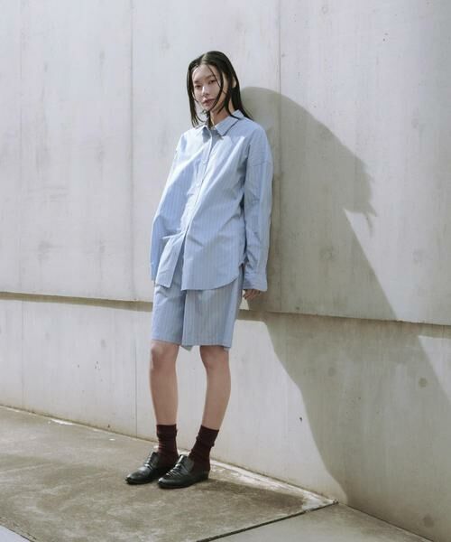 URBAN RESEARCH / アーバンリサーチ ショート・ハーフ・半端丈パンツ | new basic　インドスビンコットンストライプハーフパンツ | 詳細7