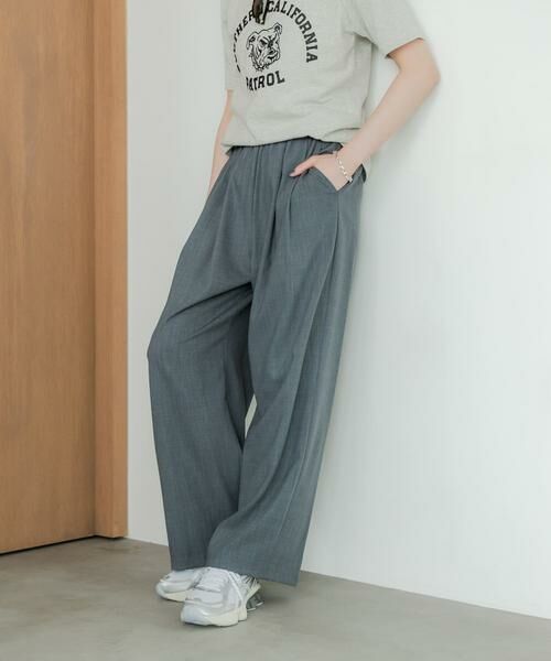 URBAN RESEARCH / アーバンリサーチ その他パンツ | 『3サイズ展開』『イージーケア』タックギャザーストレートパンツ | 詳細16