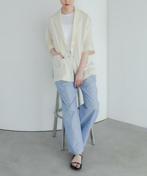 URBAN RESEARCH / アーバンリサーチ その他パンツ | new basic　インドスビンコットンストライプパンツ | 詳細6