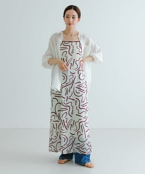 URBAN RESEARCH / アーバンリサーチ ワンピース | 『イージーケア』ドローイングアートプリントワンピース | 詳細1