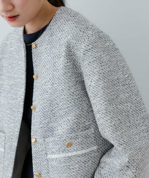 URBAN RESEARCH / アーバンリサーチ ノーカラージャケット | ツイードノーカラージャケット | 詳細1
