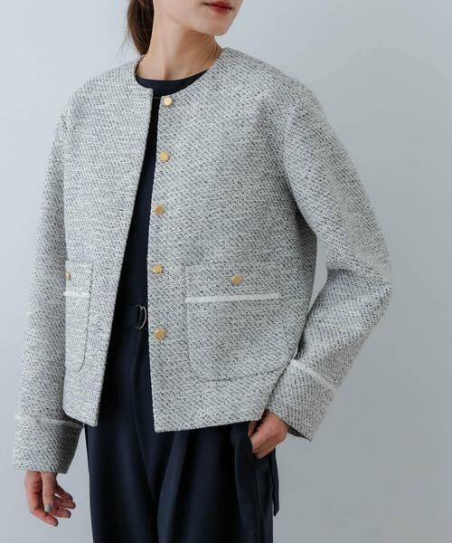 URBAN RESEARCH / アーバンリサーチ ノーカラージャケット | ツイードノーカラージャケット | 詳細2