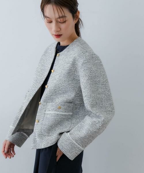 URBAN RESEARCH / アーバンリサーチ ノーカラージャケット | ツイードノーカラージャケット | 詳細3