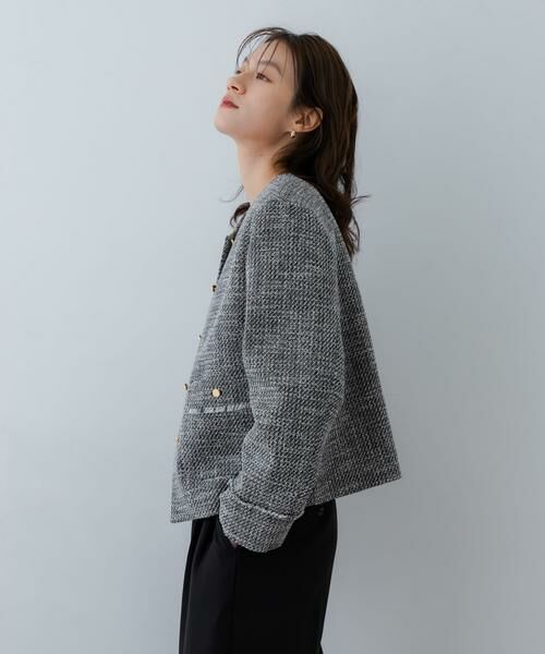 URBAN RESEARCH / アーバンリサーチ ノーカラージャケット | ツイードノーカラージャケット | 詳細16