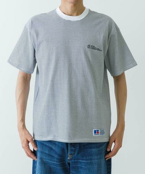 URBAN RESEARCH / アーバンリサーチ Tシャツ | 『別注』RUSSELL ATHLETIC×UR　BORDER SHORT-SLEEVE TEE | 詳細9