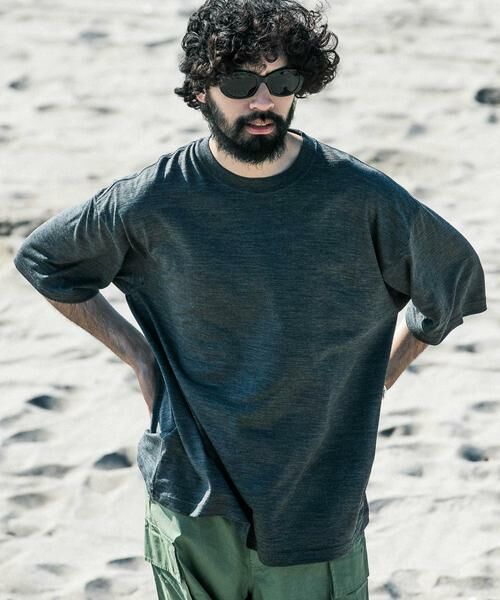 URBAN RESEARCH/アーバンリサーチ new basic ウォッシャブルメリノウールショートスリーブTシャツ チャコールグレー XL URBAN RESEARCH/アーバンリサーチ new basic ウォッシャブルメリノウールショートスリーブTシャツ チャコールグレー XL