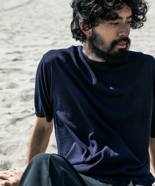 URBAN RESEARCH / アーバンリサーチ ニット・セーター | new basic　WOOL SILK KNIT T-SHIRTS | 詳細1