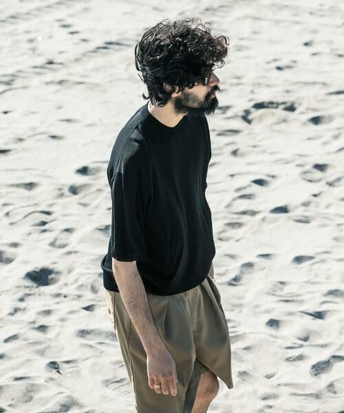 URBAN RESEARCH / アーバンリサーチ ニット・セーター | new basic　WOOL SILK KNIT T-SHIRTS | 詳細19