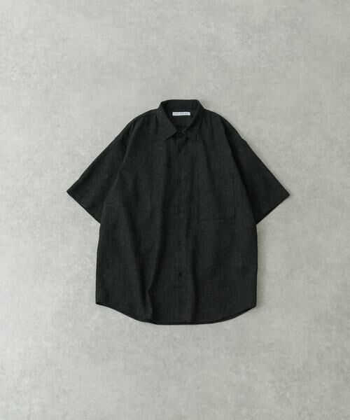 URBAN RESEARCH/アーバンリサーチ LINEN PIN HEAD SHORT-SLEEVE SHIRTS ブラック系その他 L URBAN RESEARCH/アーバンリサーチ LINEN PIN HEAD SHORT-SLEEVE SHIRTS ブラック系その他 L