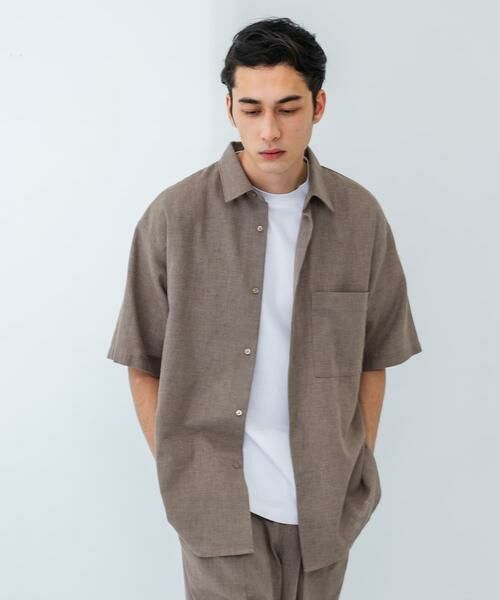 URBAN RESEARCH / アーバンリサーチ シャツ・ブラウス | LINEN PIN HEAD SHORT-SLEEVE SHIRTS | 詳細7