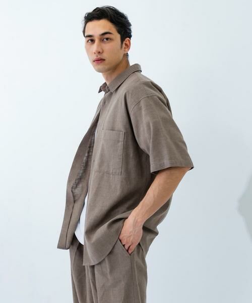 URBAN RESEARCH / アーバンリサーチ シャツ・ブラウス | LINEN PIN HEAD SHORT-SLEEVE SHIRTS | 詳細8